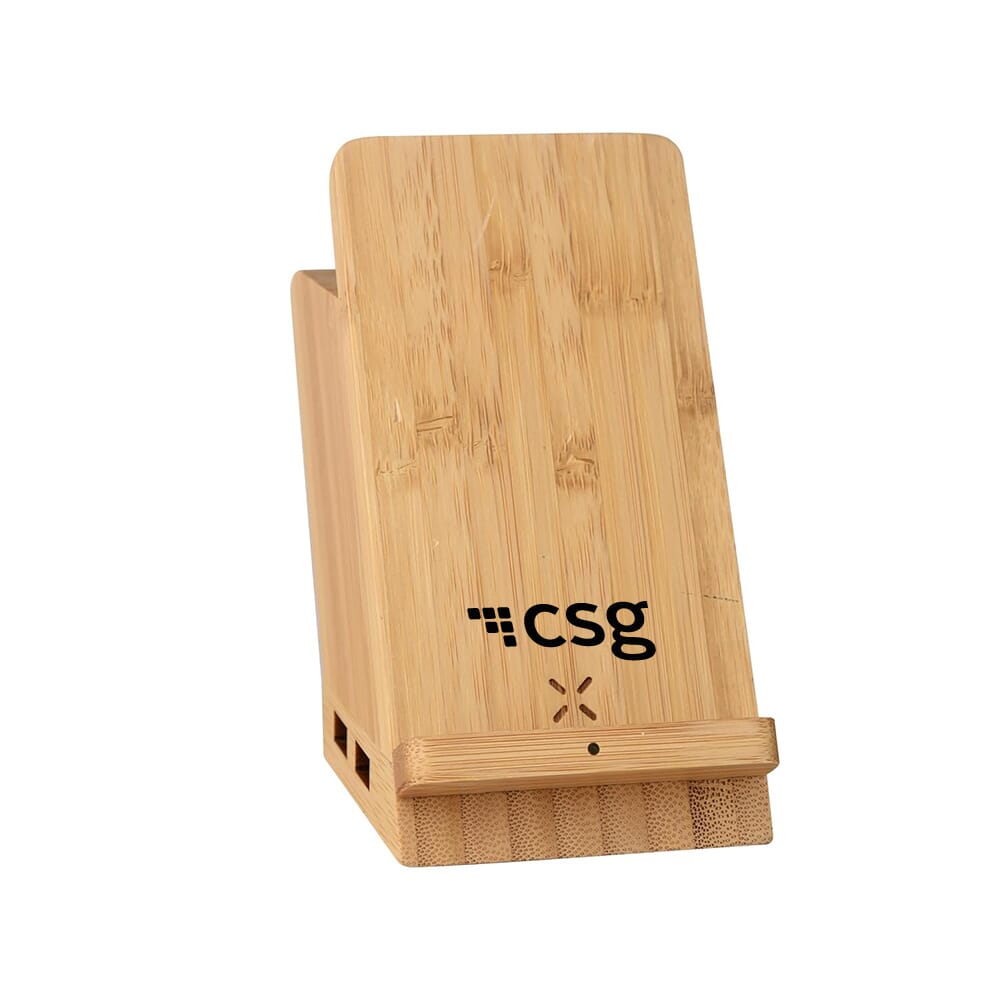 Wangari Maple 15W Wireless charger & USB Hub with Pen Stand